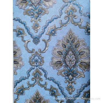 Klasik PVC 1.06m Wallpaper Wallcovering Vinyl Desain Baru
